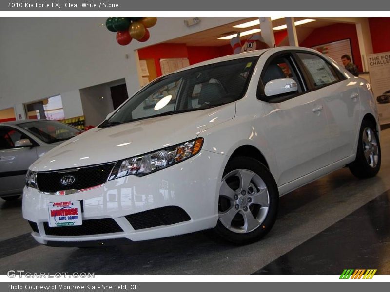 Clear White / Stone 2010 Kia Forte EX