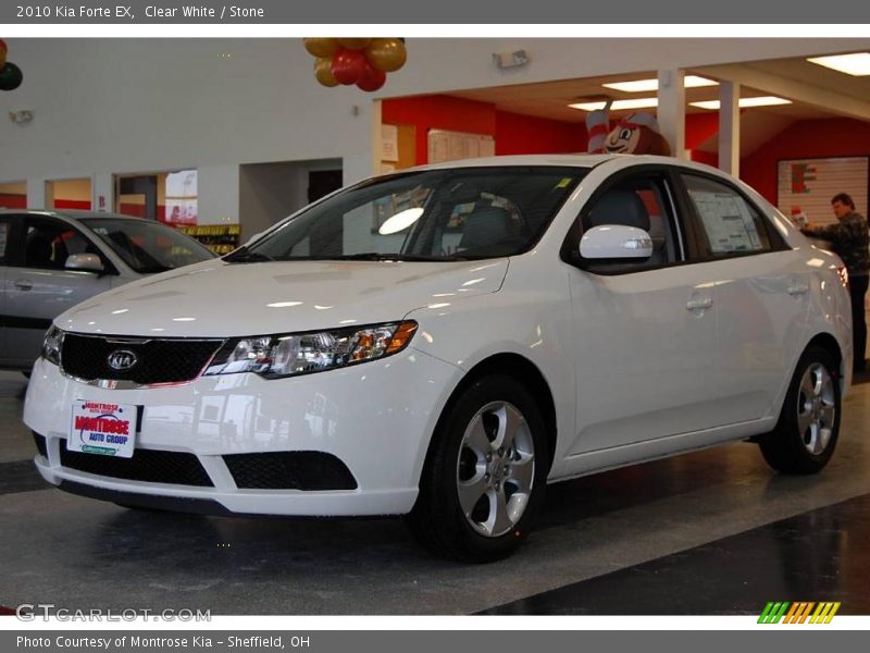 Clear White / Stone 2010 Kia Forte EX