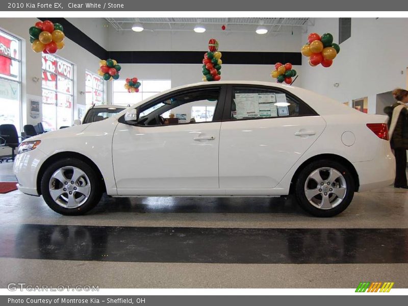 Clear White / Stone 2010 Kia Forte EX
