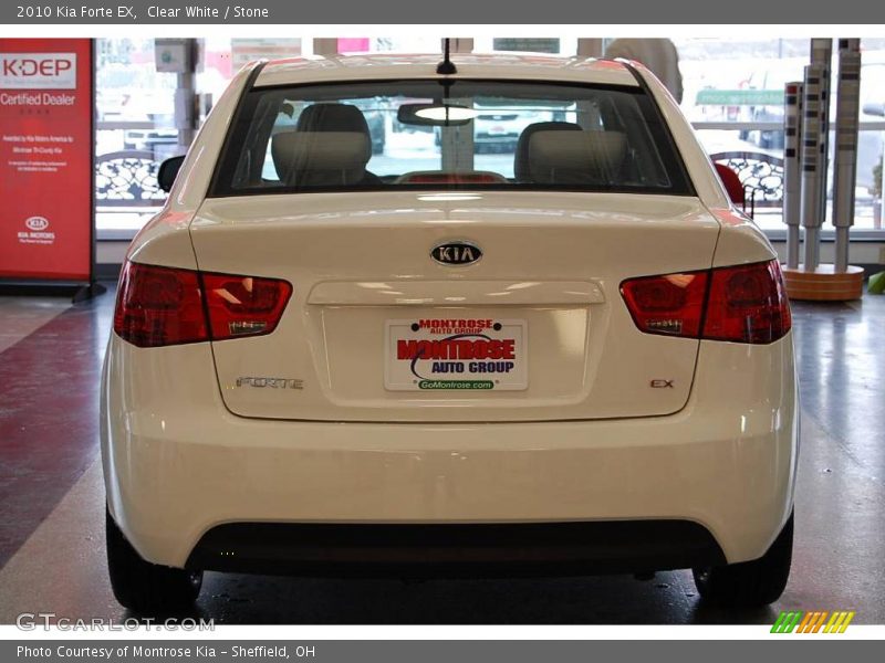 Clear White / Stone 2010 Kia Forte EX