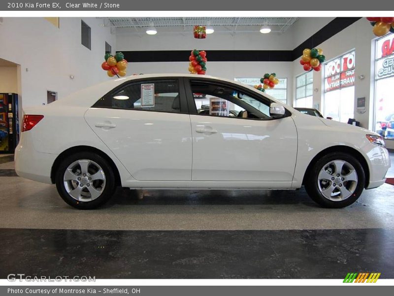 Clear White / Stone 2010 Kia Forte EX