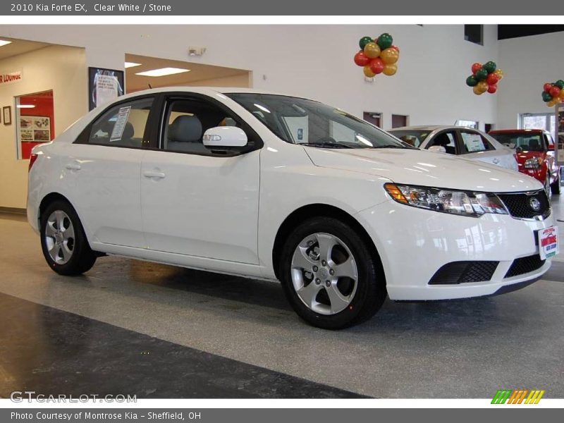 Clear White / Stone 2010 Kia Forte EX