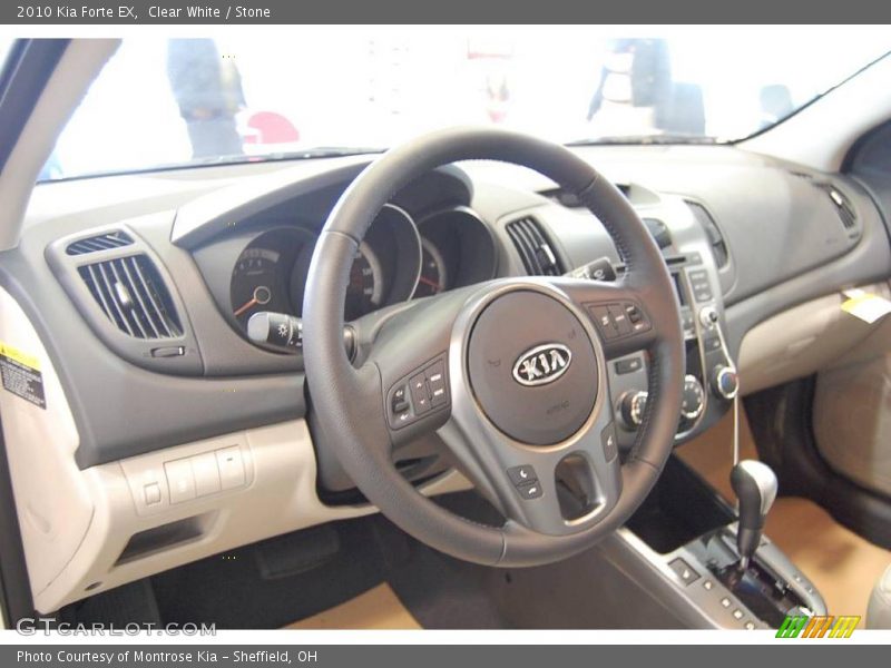 Clear White / Stone 2010 Kia Forte EX