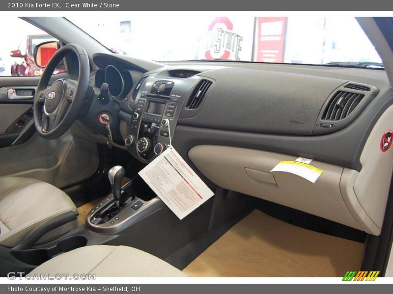 Clear White / Stone 2010 Kia Forte EX