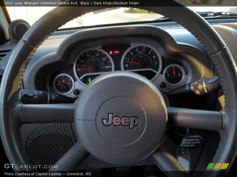 Black / Dark Khaki/Medium Khaki 2007 Jeep Wrangler Unlimited Sahara 4x4