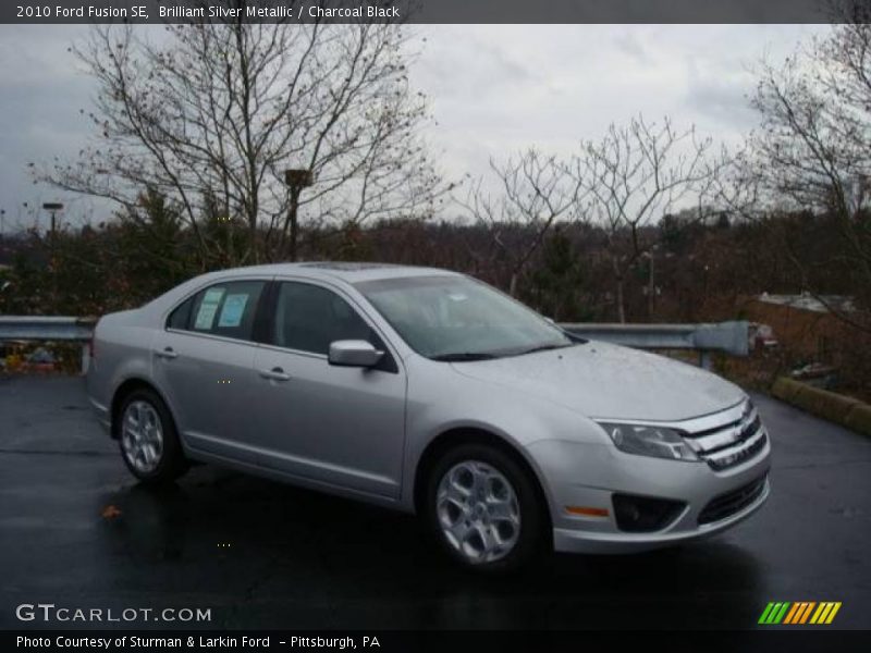 Brilliant Silver Metallic / Charcoal Black 2010 Ford Fusion SE