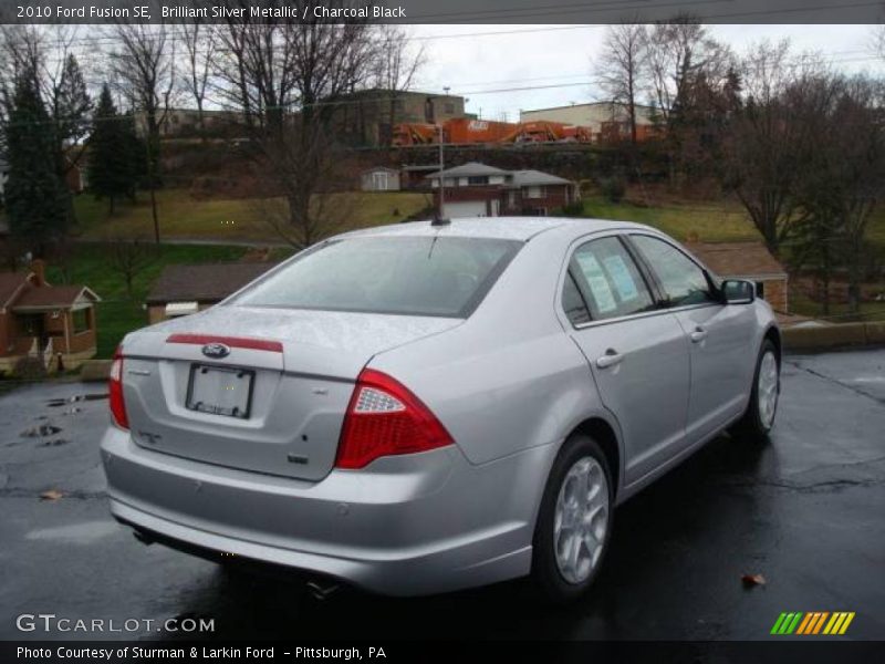 Brilliant Silver Metallic / Charcoal Black 2010 Ford Fusion SE