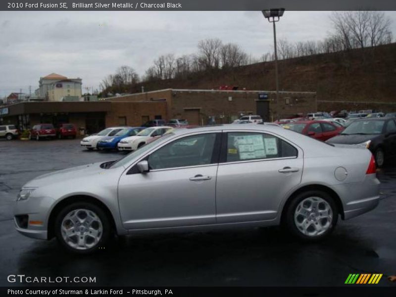 Brilliant Silver Metallic / Charcoal Black 2010 Ford Fusion SE