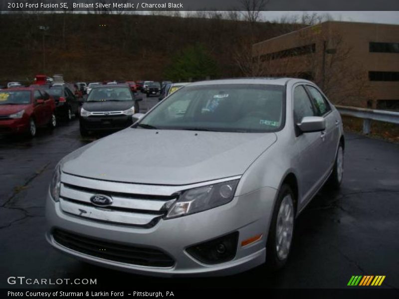 Brilliant Silver Metallic / Charcoal Black 2010 Ford Fusion SE