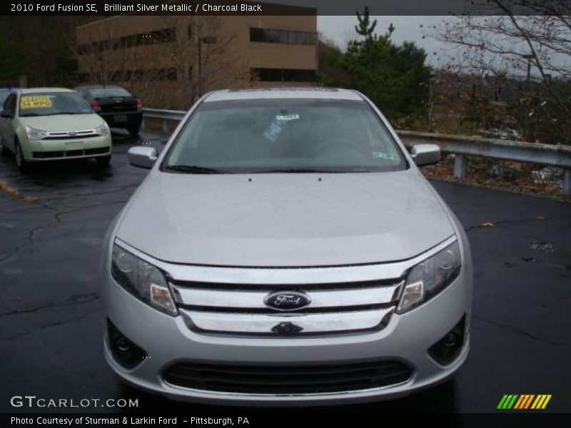 Brilliant Silver Metallic / Charcoal Black 2010 Ford Fusion SE