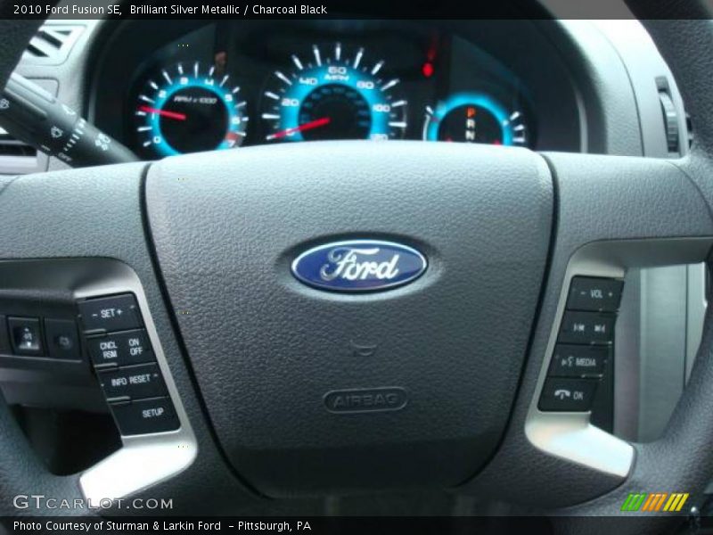 Brilliant Silver Metallic / Charcoal Black 2010 Ford Fusion SE