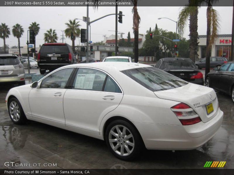 Alabaster White / Cashmere/Savanna 2007 Mercedes-Benz S 550 Sedan