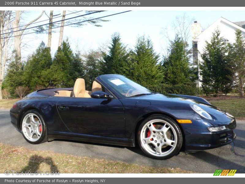 Midnight Blue Metallic / Sand Beige 2006 Porsche 911 Carrera 4S Cabriolet