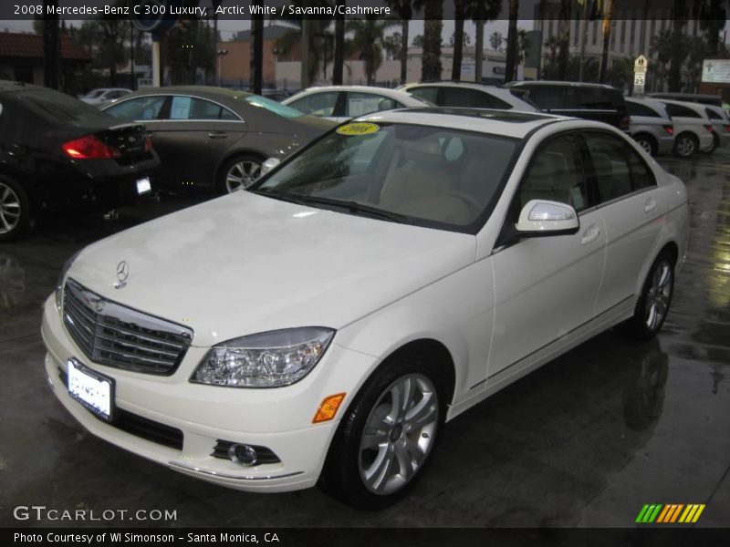 Arctic White / Savanna/Cashmere 2008 Mercedes-Benz C 300 Luxury