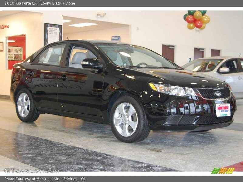 Ebony Black / Stone 2010 Kia Forte EX