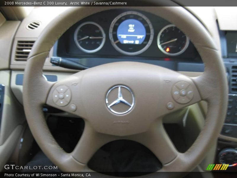 Arctic White / Savanna/Cashmere 2008 Mercedes-Benz C 300 Luxury