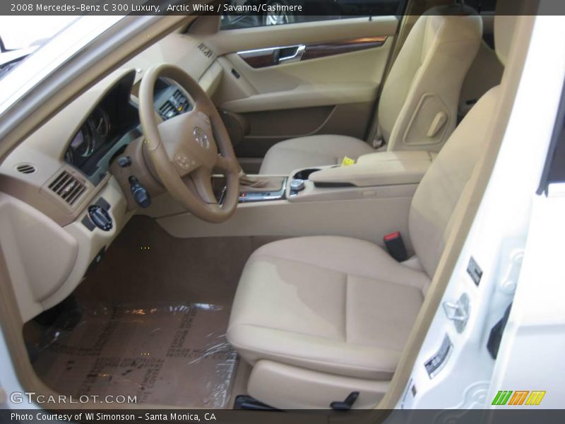 Arctic White / Savanna/Cashmere 2008 Mercedes-Benz C 300 Luxury