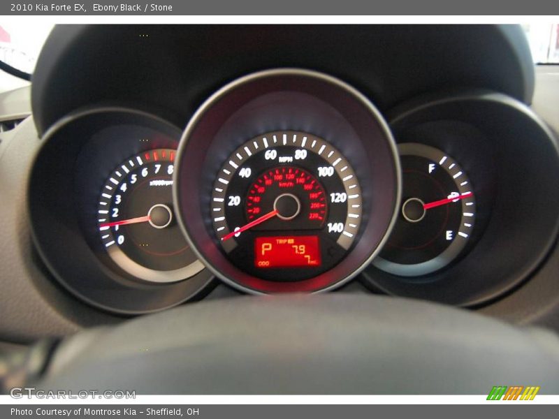 Ebony Black / Stone 2010 Kia Forte EX
