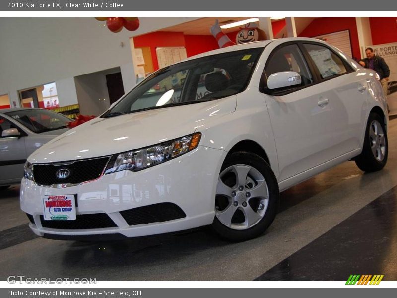 Clear White / Coffee 2010 Kia Forte EX