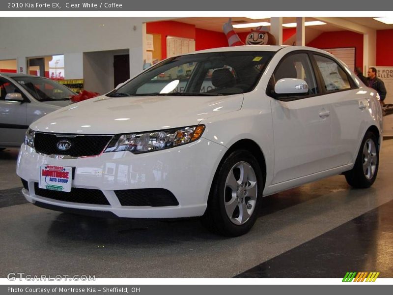 Clear White / Coffee 2010 Kia Forte EX