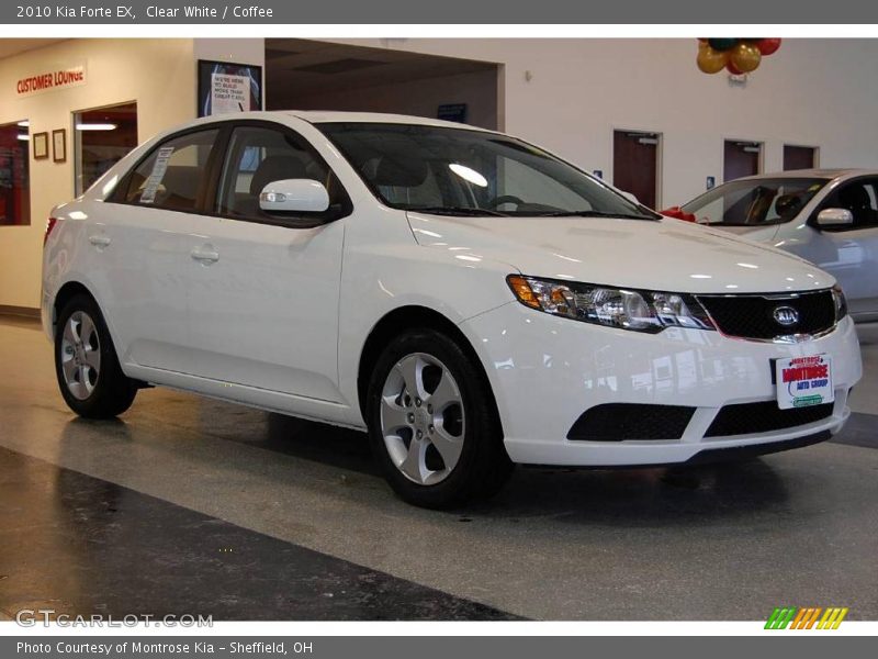 Clear White / Coffee 2010 Kia Forte EX