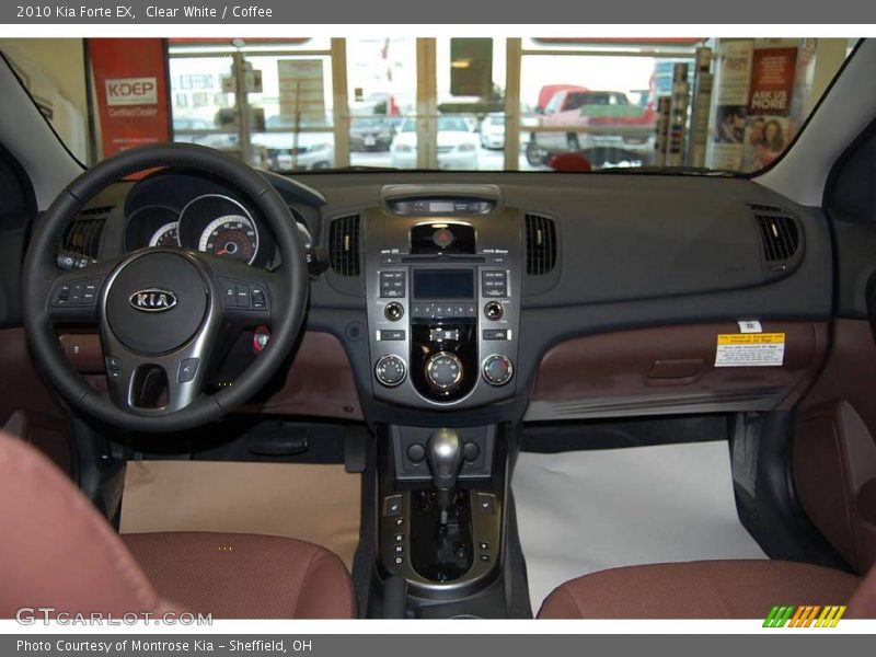 Clear White / Coffee 2010 Kia Forte EX