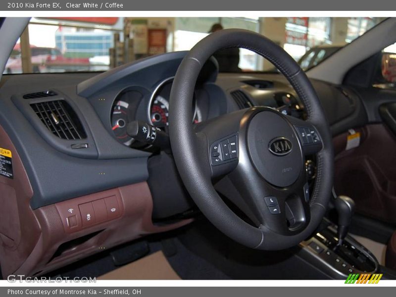 Clear White / Coffee 2010 Kia Forte EX