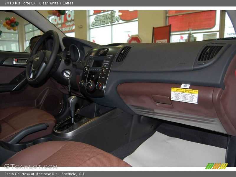 Clear White / Coffee 2010 Kia Forte EX