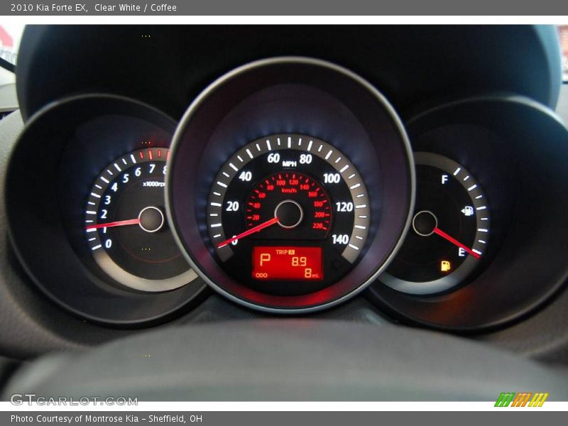 Clear White / Coffee 2010 Kia Forte EX