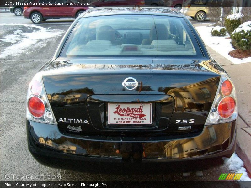 Super Black / Blond 2006 Nissan Altima 2.5 S