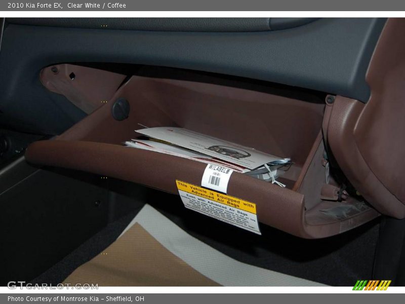 Clear White / Coffee 2010 Kia Forte EX