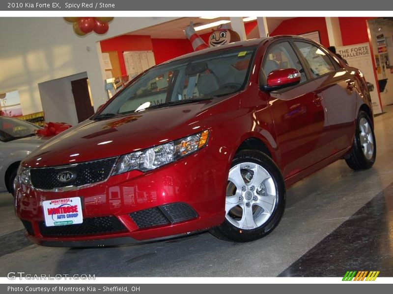 Spicy Red / Stone 2010 Kia Forte EX