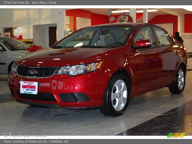 Spicy Red / Stone 2010 Kia Forte EX