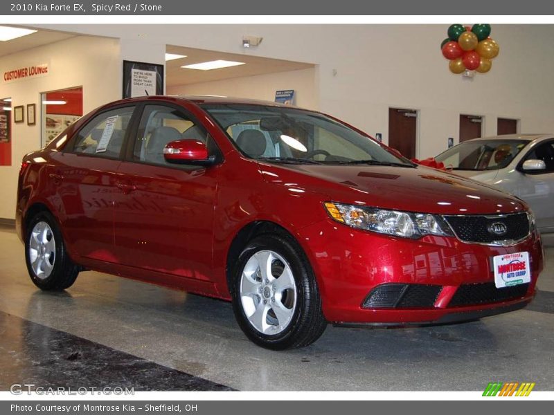 Spicy Red / Stone 2010 Kia Forte EX