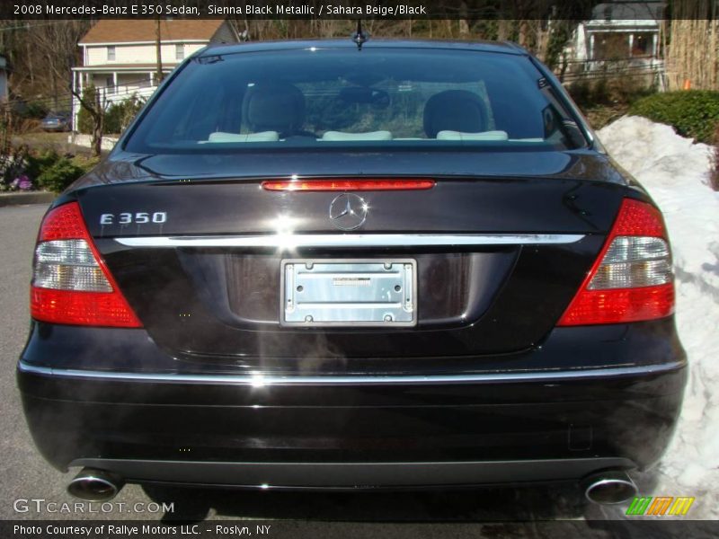 Sienna Black Metallic / Sahara Beige/Black 2008 Mercedes-Benz E 350 Sedan