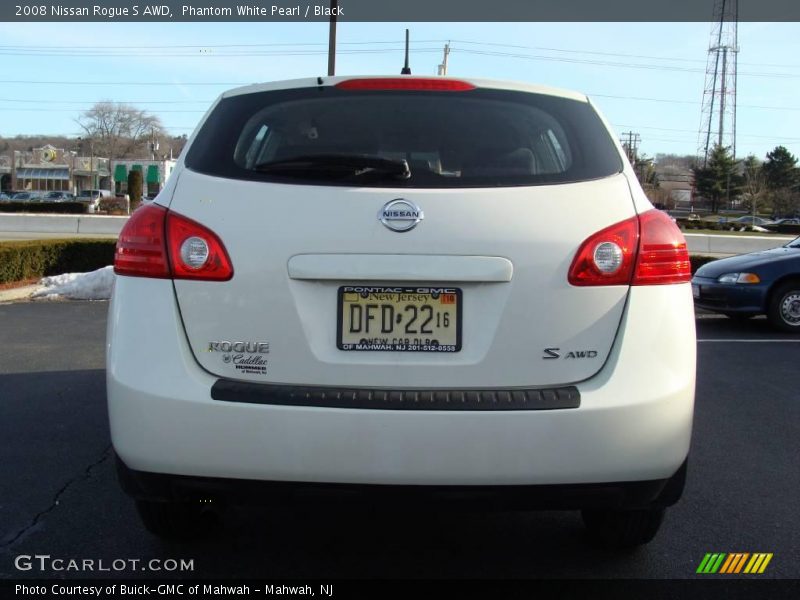 Phantom White Pearl / Black 2008 Nissan Rogue S AWD