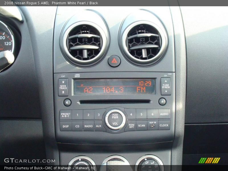 Phantom White Pearl / Black 2008 Nissan Rogue S AWD