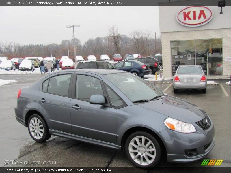 Azure Gray Metallic / Black 2009 Suzuki SX4 Technology Sport Sedan