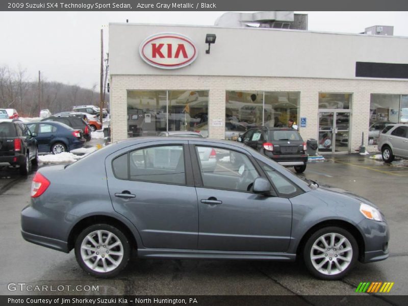 Azure Gray Metallic / Black 2009 Suzuki SX4 Technology Sport Sedan