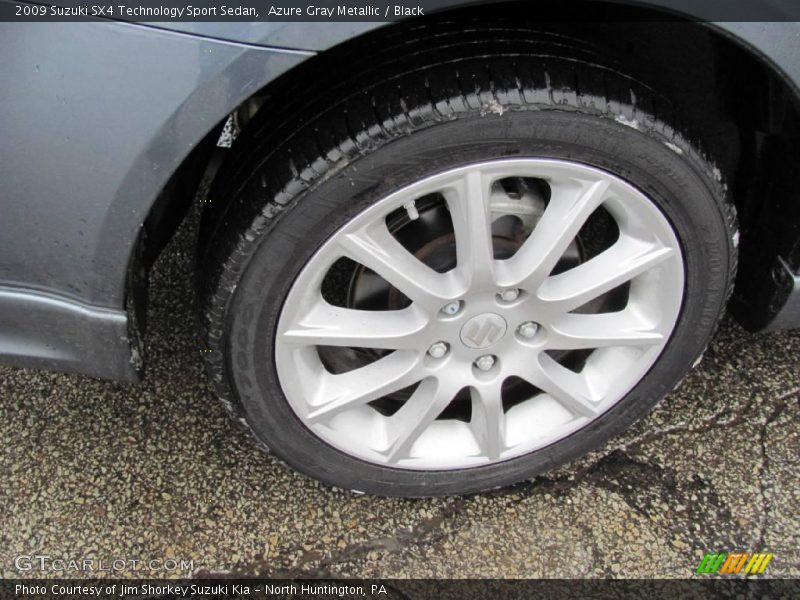 Azure Gray Metallic / Black 2009 Suzuki SX4 Technology Sport Sedan