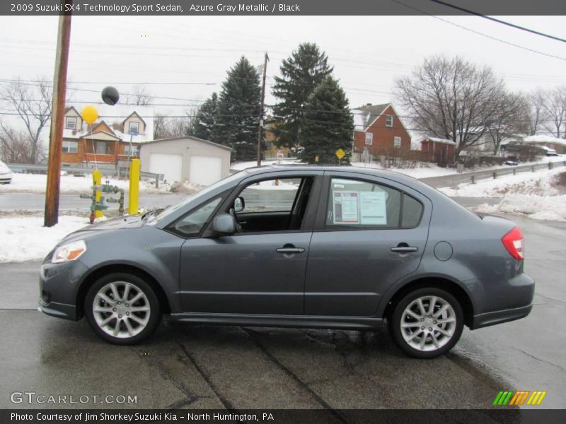 Azure Gray Metallic / Black 2009 Suzuki SX4 Technology Sport Sedan
