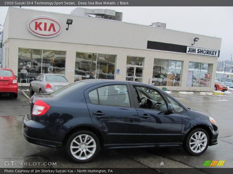 Deep Sea Blue Metallic / Black 2009 Suzuki SX4 Technology Sport Sedan