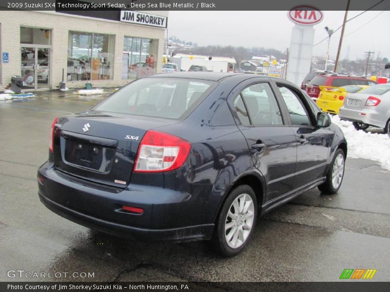 Deep Sea Blue Metallic / Black 2009 Suzuki SX4 Technology Sport Sedan