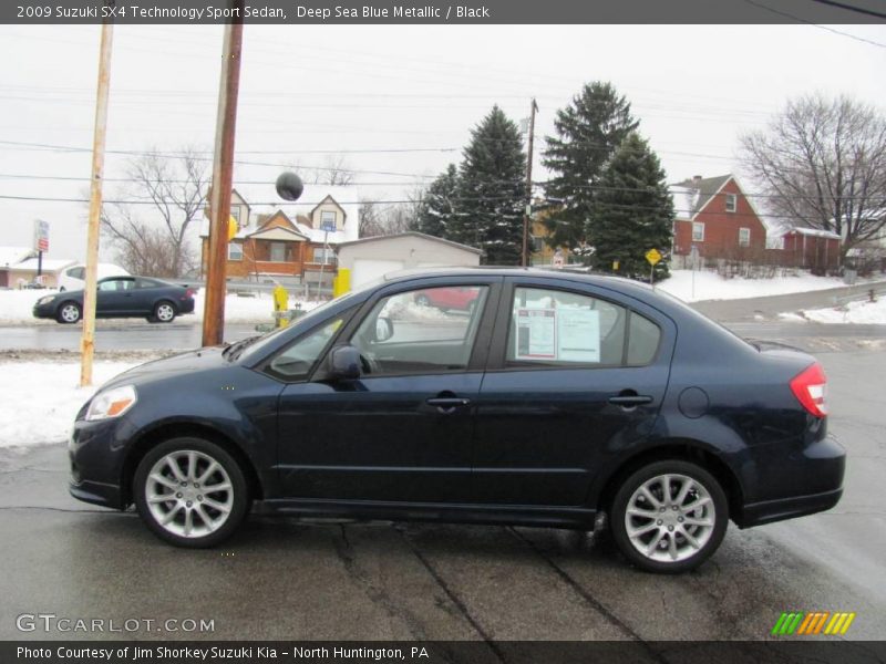 Deep Sea Blue Metallic / Black 2009 Suzuki SX4 Technology Sport Sedan