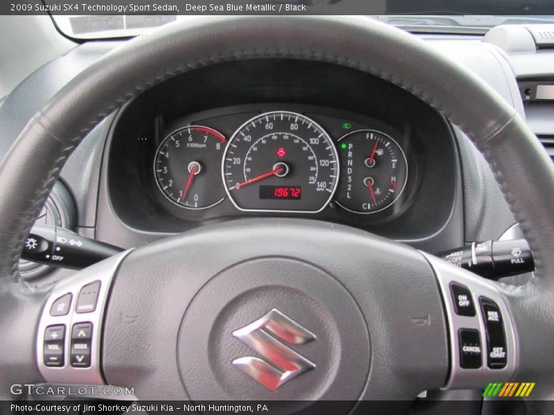 Deep Sea Blue Metallic / Black 2009 Suzuki SX4 Technology Sport Sedan
