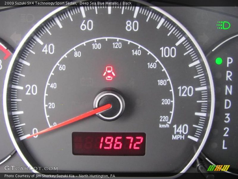 Deep Sea Blue Metallic / Black 2009 Suzuki SX4 Technology Sport Sedan