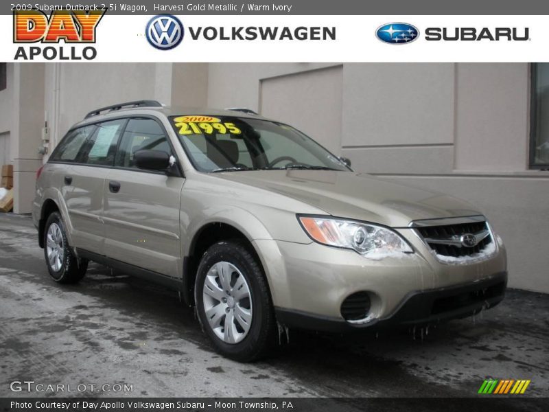 Harvest Gold Metallic / Warm Ivory 2009 Subaru Outback 2.5i Wagon