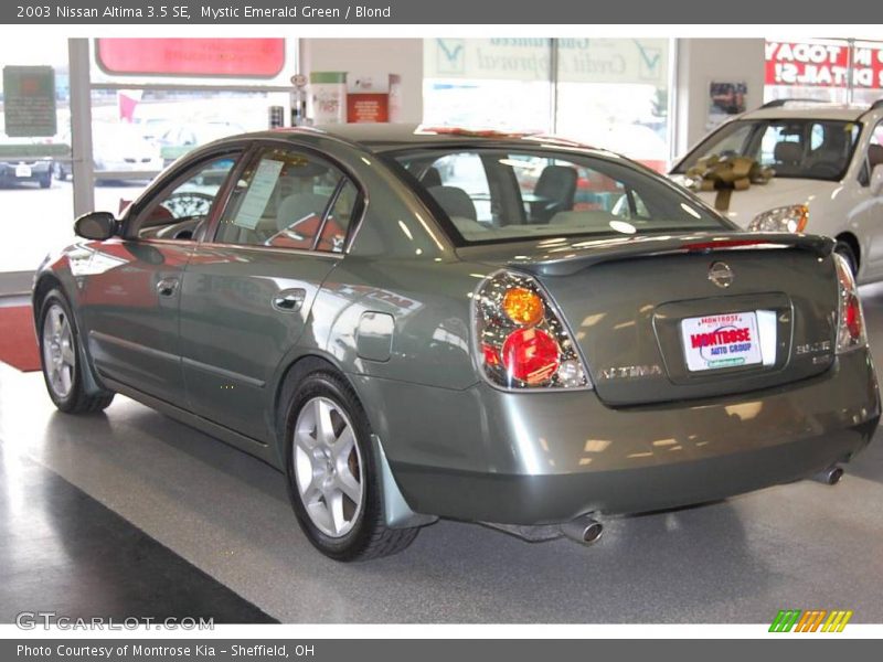 Mystic Emerald Green / Blond 2003 Nissan Altima 3.5 SE