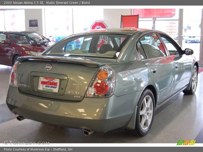 Mystic Emerald Green / Blond 2003 Nissan Altima 3.5 SE