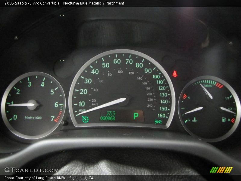 Nocturne Blue Metallic / Parchment 2005 Saab 9-3 Arc Convertible